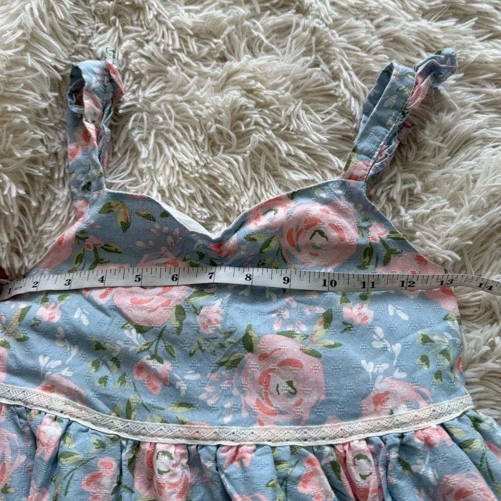 Haute Hippie Pink Blue Cottagecore Floral Dress Size Kids 10